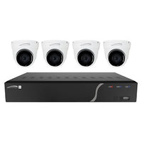 Speco ZIP84T4 8-Channel NVR Surveillance Kit with 4-Digital Deterrent Turret Cameras, 4TB
