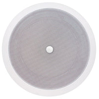 Speco SPG86TC 8" 70/25V Modern Grille In-Ceiling Speaker with Volume Control Knob, Off-White
