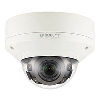 Hanwha XNV-8080R/KME Series 5MP Outdoor IR Vandal Dome IP Camera, 3.9-9.4mm Varifocal Lens, Ivory, TAA Compliant