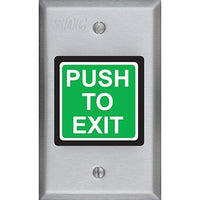 SDC 423PUL1R Single Gang Square Push Button Switch, Red LED, Dull Stainless Finish