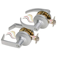 SDC Z7250GQ6PKA 7200 Series Solenoid Controlled Cylindrical Lock, Locked Outside Only, Failsafe, Standard Cylinder, 6-Pin, Keyed Alike, Galaxy Rose, 626 Dull Chrome