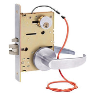 SDC Z7850LRQR 7800 Pro Series Solenoid Controlled Mortise Lock, Locked Outside Only, Failsafe, Left Hand, Request-To-Exit, Dull Chrome