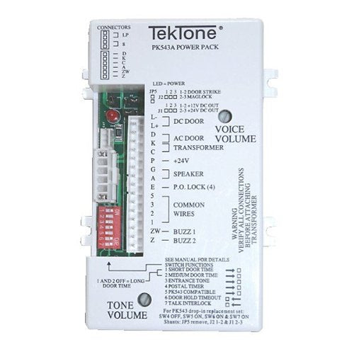 TekTone PK543A Apartment Intercom Amplifier for 5, 4, Wire Remote Station