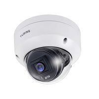 Turing Video EVC5FD256-1Y 5MP EDGE+ Cloud Dome Camera with TV-CORE1Y VSaaS Core License, 256Gb Onboard Storage, 2.8mm Lens, NDAA/TAA Compliant, White