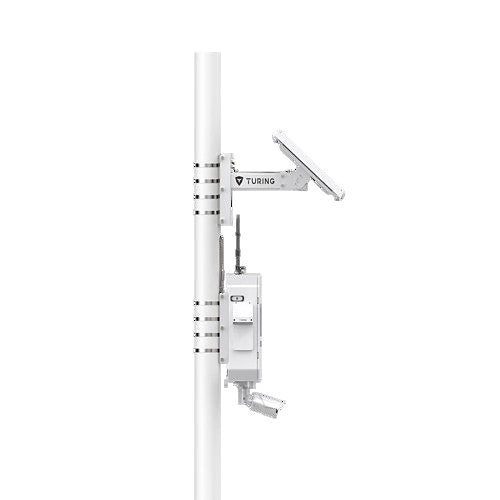 Turing Video LS-KG2-ONELP-3Y SolarShield Outdoor Solar-Powered System, Includes (1) 5MP EDGE+ LPC Cameras, (1) 3-Year Core AI Licenses, (1) 3-Year Video-Based LPR Licenses