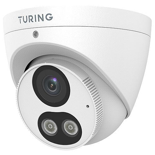 Turing Video TP-MED5M28C SMART Series VibrantView 5MP Full Color Turret IP Camera, 2.8mm Lens, White