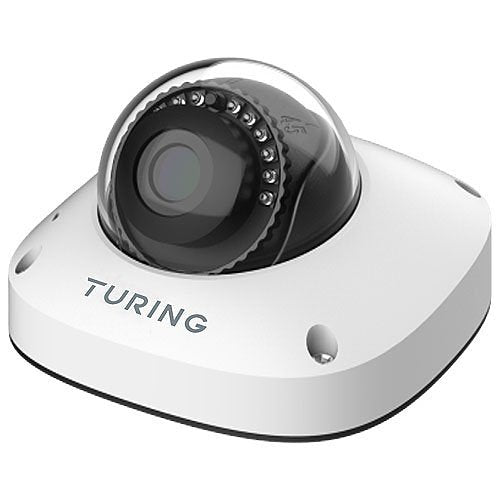 Turing Video TI-NCD04A4 ADVANTAGE Series 4MP IR Mini Dome IP Camera, 4mm Fixed Lens, White