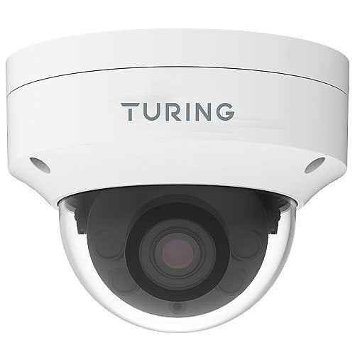 Turing Video TI-NMD04AV3 ADVANTAGE Series 4MP Cable Free Dome IP Camera, 2.7-13.5mm Motorized Lens, White