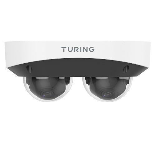 Turing Video TP-X2D4M28-1Y Smart Series 4MP Dual Dome Camera with Two Separate Camera Modules Combined and 1-Year TV-CORE License