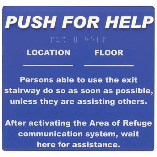 Talkaphone ETP-SIGN-PFH Area of Refuge Instruction Sign