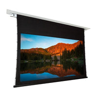 Dragonfly DFRM-TAB-130-UAW 130" Recessed Motorized Tab Tension UHD AcoustiWeave Projection Screen with Scrim (16:9)