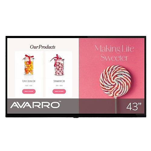 AVARRO V2-P43ES 43" Pro E Series 4K Ultra HD LED Commercial Display