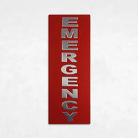 Viking 261529 Emergency Label for VE-9x12 and VE-9x20 Series, Red