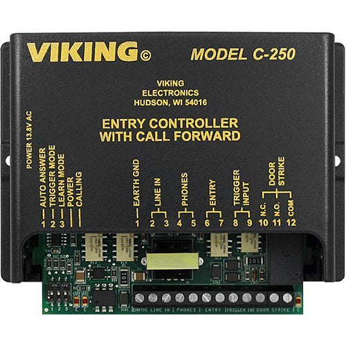 Viking C-250 Single Entry Phone Controller with Call Forwarding and Door Strike Control