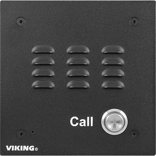 Viking E-10A-EWP Entry Phone with Enhanced Weather Protection, Telephone Line Powered, Black Finish