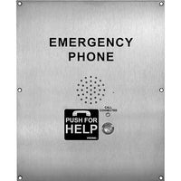 Viking E-1600-02A ADA Compliant Stainless Steel Handsfree Emergency Phone with Digital Voice Announcer, Phone Line Powered