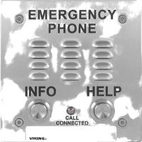 Viking E-1600-20A-EWP 2-Button Emergency Outdoor Phone, Stainless Steel