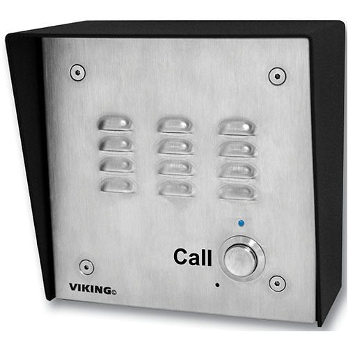 Viking E-30-IP VoIP Handsfree Entry Phone, Flush Mount, Stainless Steel, PoE Powered