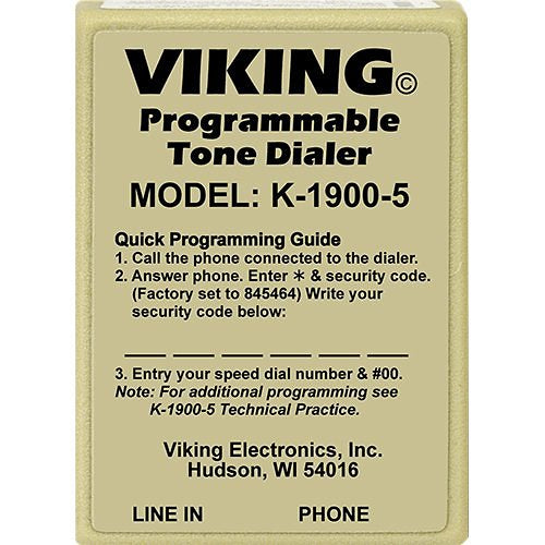 Viking K-1900-5 Telephone Line Powered Hot-Line Dialer