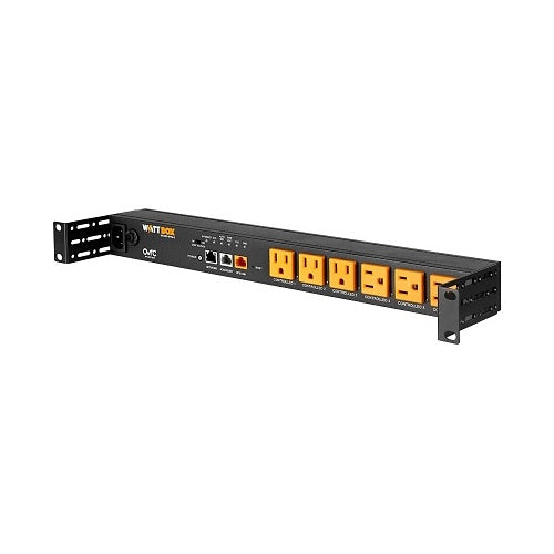 WattBox WB-800-IPVM-6 800 Series IP Surge Protector, 6-Individually Controlled and Amp, Metered Outlets