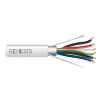 Genesis 22061101 22/6 Stranded Shielded Cable, Riser, CMR, FT4, 1000' (304.8 m) Pull Box, White