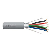 Genesis 22161009 18/6 Stranded Shielded Cable, Riser, CMR, FT4, 1000' (304.8 m) Reel, Gray