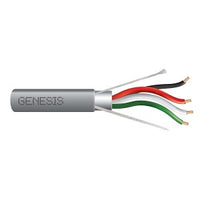 Genesis 22241009 14/4 Stranded Shielded Cable, Riser, CL3R, FT4, 1000' (304.8 m) Reel, Gray