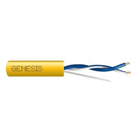 Genesis 32522102 22/1-Pair Stranded Unshielded LonWorks Cable, Plenum, CMP, FT6, 1000' (304.8 m) Reel-in-a-Box, Yellow