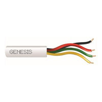 Genesis 21031101 22/4 Solid Unshielded Cable, Riser, CMR, FT4, 1000' (304.8m) Pull Box, White