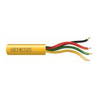 Genesis 21031102 22/4 Solid Unshielded Cable, Riser, CMR, FT4, 1000' (304.8 m) Pull Box, Yellow