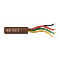 Genesis 21031107 22/4 Solid Unshielded Cable, Riser, CMR, FT4, 1000' (304.8 m) Pull Box, Brown