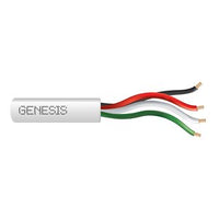 Genesis 21045501 22/4 Stranded Unshielded Cable, Riser, CMR, FT4, 500' (152.4 m) Pull Box, White