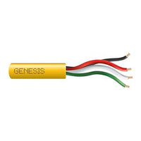 Genesis 21045802 22/4 Stranded Unshielded Cable, Riser, CMR, FT4, 500' (152.4 m) Speed Bag, Yellow
