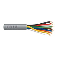 Genesis 21075509 22/8 Stranded Unshielded Cable, Riser, CMR, FT4, 500' (152.4 m) Pull Box, Gray