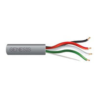Genesis 21225509 16/4 Stranded Unshielded Cable, Riser, CMR, FT4, 500' (152.4 m) Pull Box, Gray