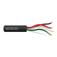 Genesis 31041108 22/4 Stranded Unshielded Cable, Plenum, CMP, FT6, 1000' (304.8 m) Pull Box, Black