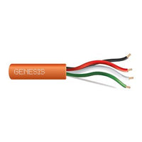 Genesis 31152103 18/4 Stranded Unshielded Cable, Plenum, CMP, FT6, 1000' (304.8 m) Reel-in-a-Box, Orange