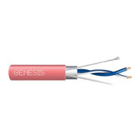 Genesis 32540111 22/1-Pair Stranded Shielded LonWorks Cable, Plenum, CMP, FT6, 250' (76.2 m) Reel, Pink