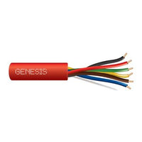 Genesis 45081004 18/6 Solid Unshielded Fire Alarm Cable, Plenum, FPLP, 1000' (304.8 m) Reel, Red
