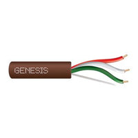 Genesis 47024807 20/3 Solid Unshielded Thermostat Cable, General Purpose, CL2, 500' (152.4 m) x 4 Reels, Brown