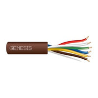 Genesis 47050907 20/6 Solid Unshielded Thermostat Cable, General Purpose, CL2, 250' (76.2 m) Speed Bag, Brown