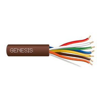 Genesis 47060307 20/7 Solid Unshielded Thermostat Cable, General Purpose, CL2, 250' (76.2 m) x 4 Reels, Brown