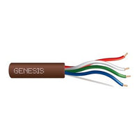 Genesis 47120307 18/4 Solid Unshielded Thermostat Cable, General Purpose, CL2, 250' (76.2 m) x 4 Reels, Brown