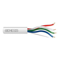 Genesis 47124801 18/4 Solid Unshielded Thermostat Cable, General Purpose, CL2, 500' (152.4 m) x 4 Reels, White