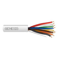 Genesis 47160301 18/8 Solid Unshielded Thermostat Cable, General Purpose, CL2, 250' (76.2 m) x 4 Reels, White