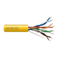 Genesis 50781102 24/4-Pair Cat 5e Unshielded (U/UTP) Networking Cable, Riser, CMR, 1000' (304.8 m) Pull Box, Yellow