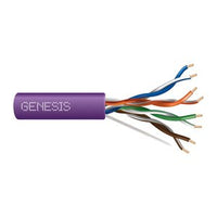 Genesis 50881110 24/4-Pair Cat 5e Unshielded (U/UTP) Plenum Cable, Plenum, CMP, FT6, 1000' (304.8 m) Pull Box, Purple