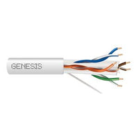 Genesis 51021101 23/4-Pair Cat 6 Plus Unshielded (U/UTP) Networking Cable, Plenum, CMP, FT6, 1000' (304.8 m) Pull Box, White