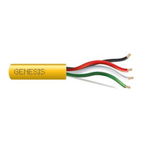 Genesis 52515502 16/4 Stranded Unshielded Speaker Cable, Riser, CMR, FT4, 500' (152.4 m) Pull Box, Yellow