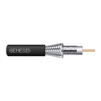 Genesis 53041108 RG6 BC 75 Ohm Coaxial with Dual-Shield Cable, General Purpose, CATV, 1000' (304.8 m) Pull Box, Black